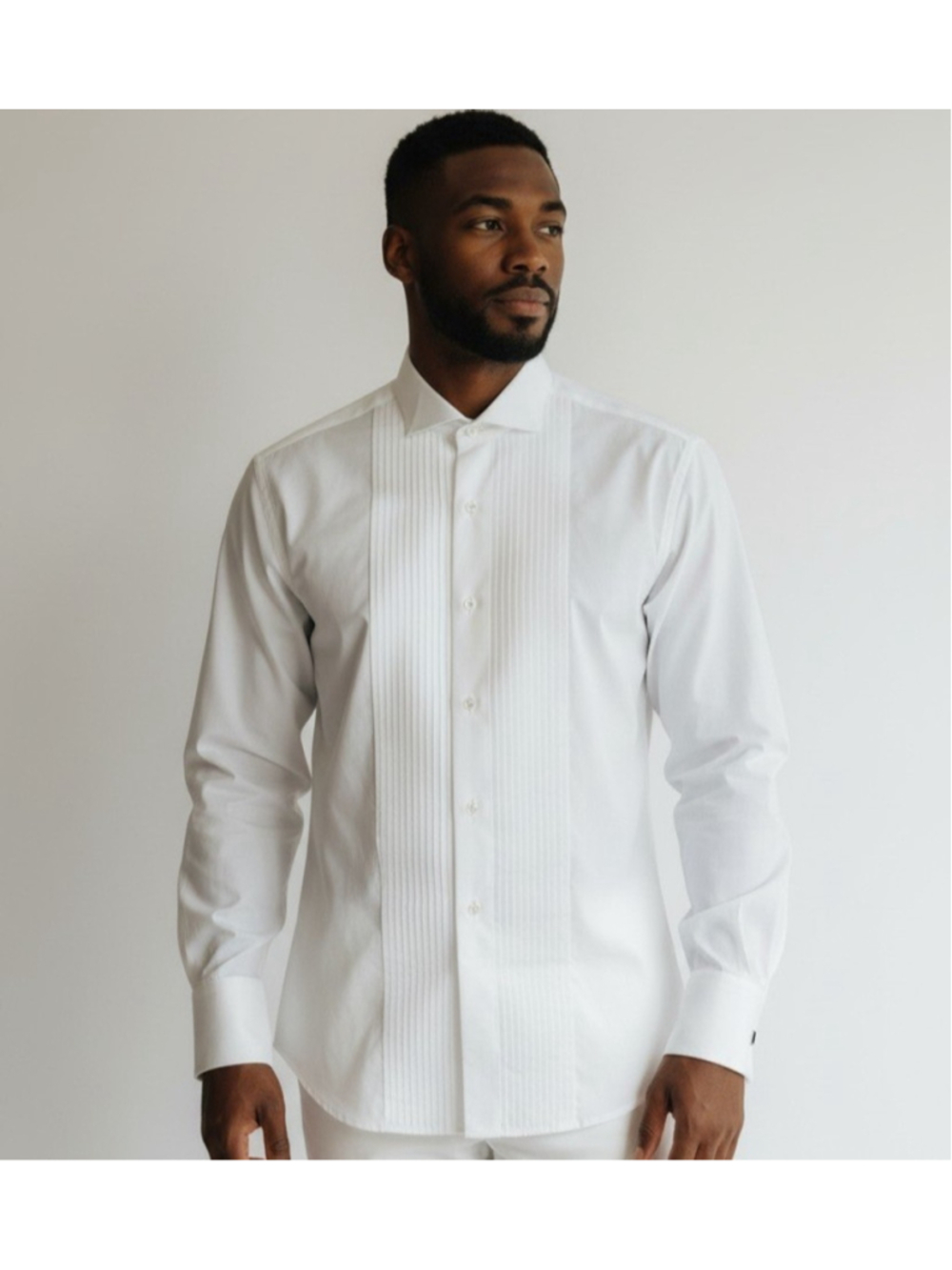 Christian Dior Monsieur White Pleated Le Cachet de Dior Collection Tuxedo Shirt